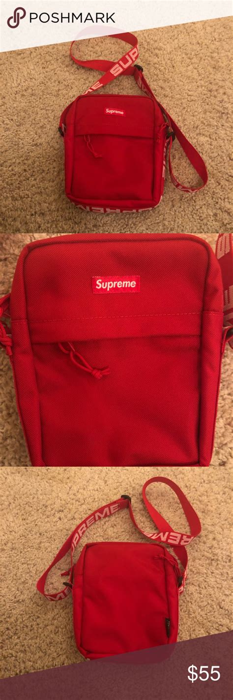 supreme red bag fake|supreme crossbody bag red.